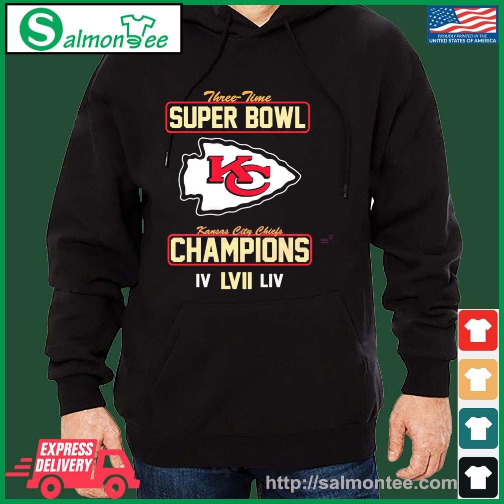 Kansas City Chiefs 3 Time Super Bowl Champions shirt, hoodie, sweater, long  sleeve and tank top