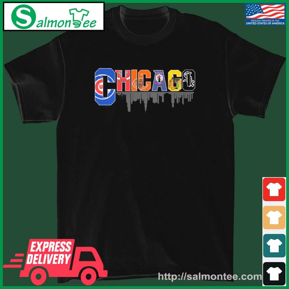 Chicago Skyline Sport Teams Logo Shirt