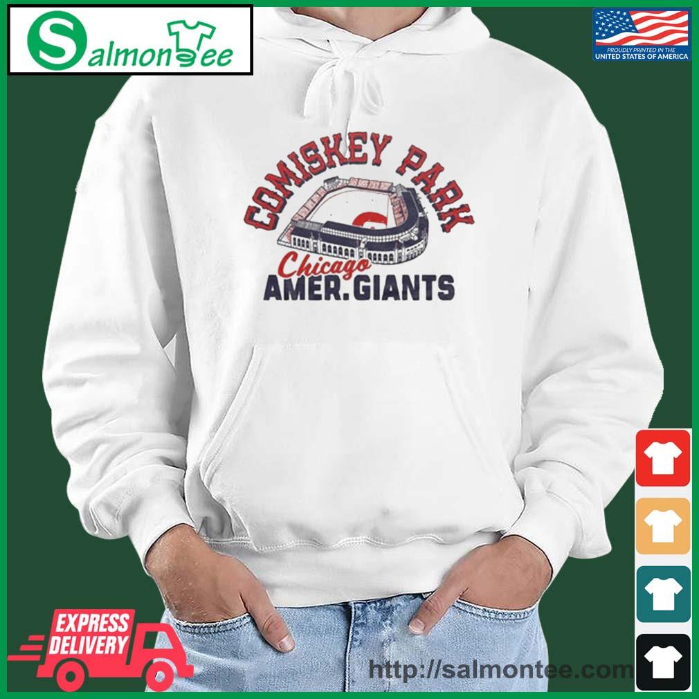 Comiskey Park Chicago Amer. Giants s salmon white hoodie