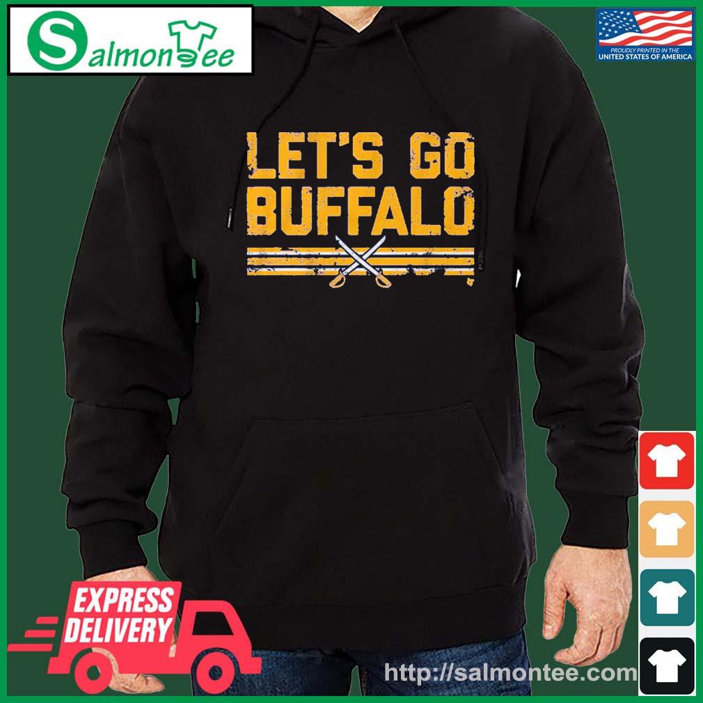 Let's Go Buffalo Hockey 2023 Shirt salmon black hoodie