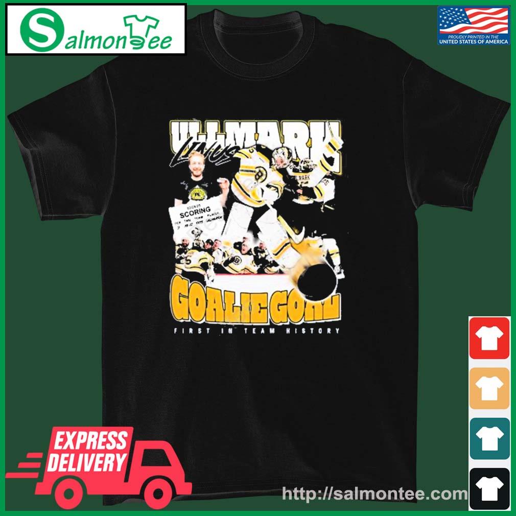 Linus Ullmark Boston Bruins Goalie Goal First In Team History Shirt