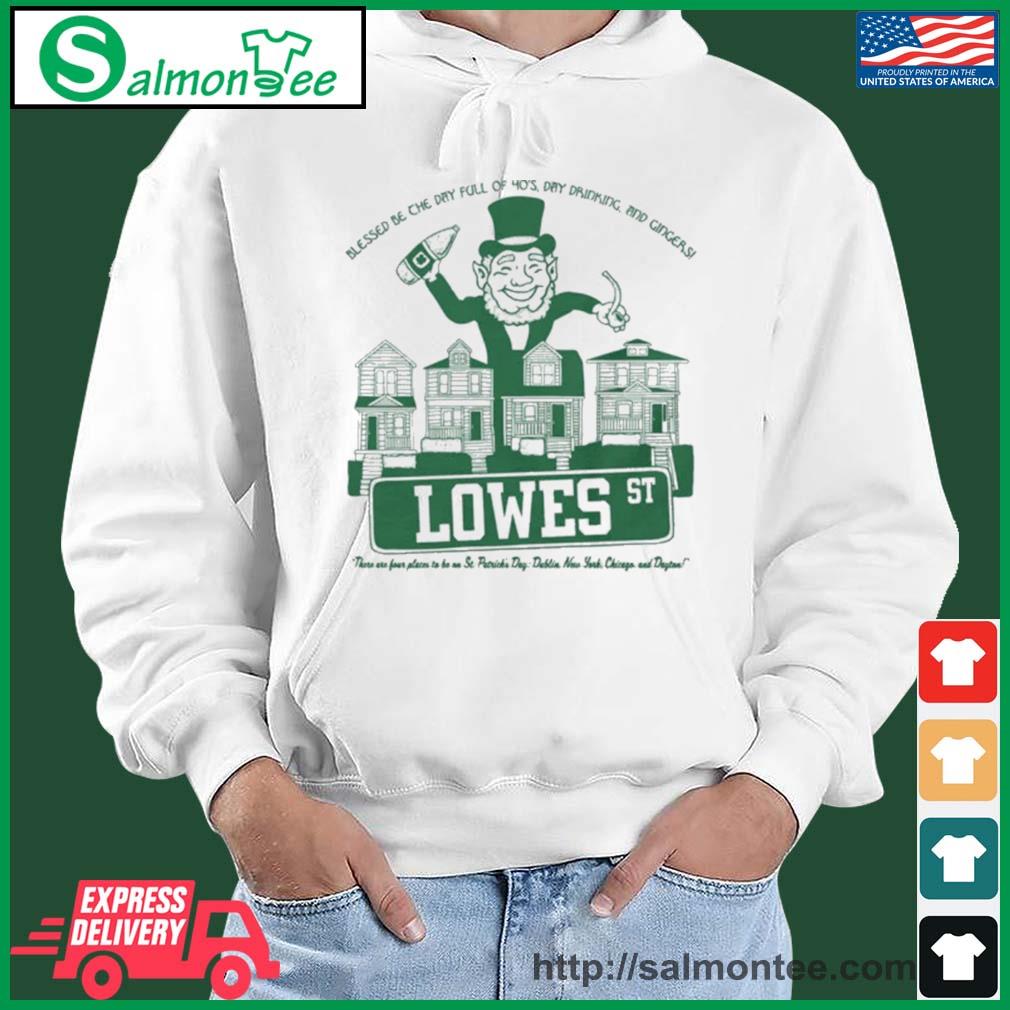 Lowes St SPD 2023 St Patrick's Day Shirt salmon white hoodie