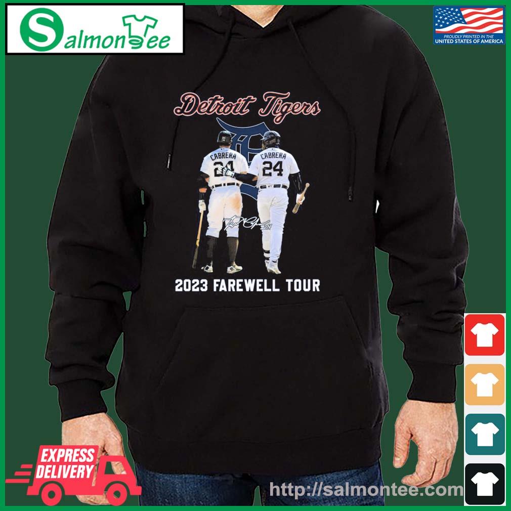 Miguel Cabrera Detroit Tigers 2023 Farewell Tour Signature Shirt salmon black hoodie