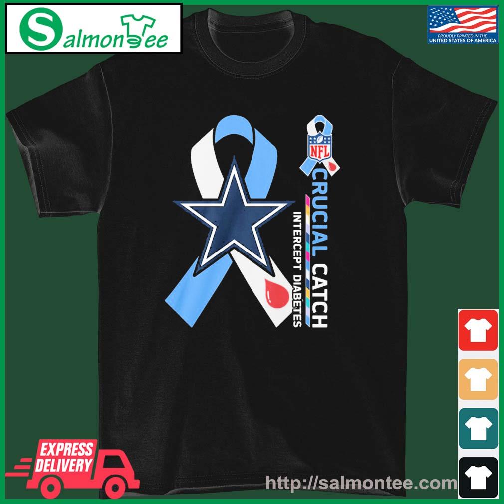 Dallas Cowboys Crucial catch intercept Diabetes NFL shirt - Guineashirt  Premium ™ LLC