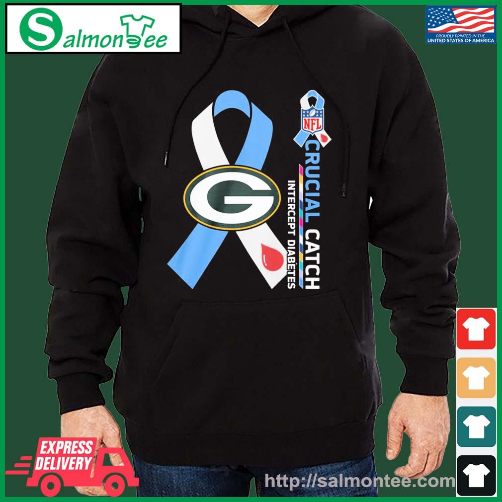 NFL Green Bay Packers Crucial Catch Intercept Diabetes Shirt, hoodie,  sweater, long sleeve and tank top
