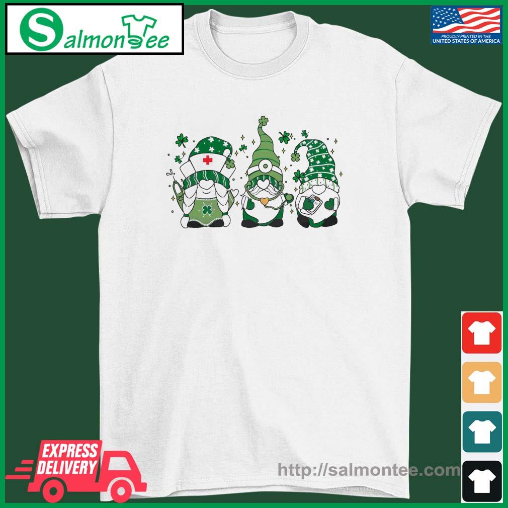 Patricks Day Nurse St Patrick Day Gnomes Squad Shirt