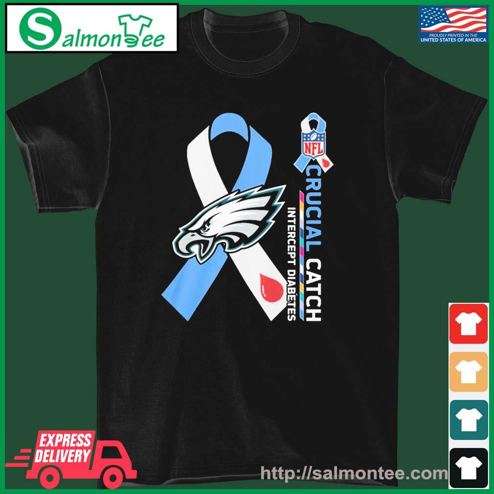 Philadelphia Eagles Crucial Catch Intercept Diabetes NFL Logo Shirt,  hoodie, sweater, long sleeve and tank top