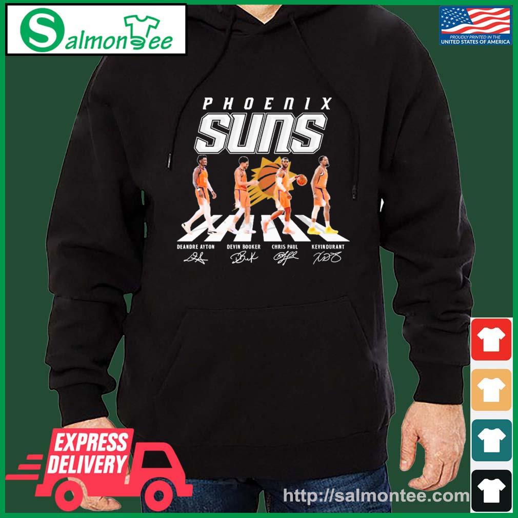 Phoenix Suns Basketball Team Abbey Road 2023 Signatures Shirt salmon black hoodie