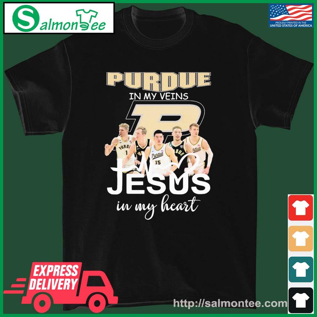 Purdue Basketball Big Ten Champions In My Veins Jesus In My Heart Shirt