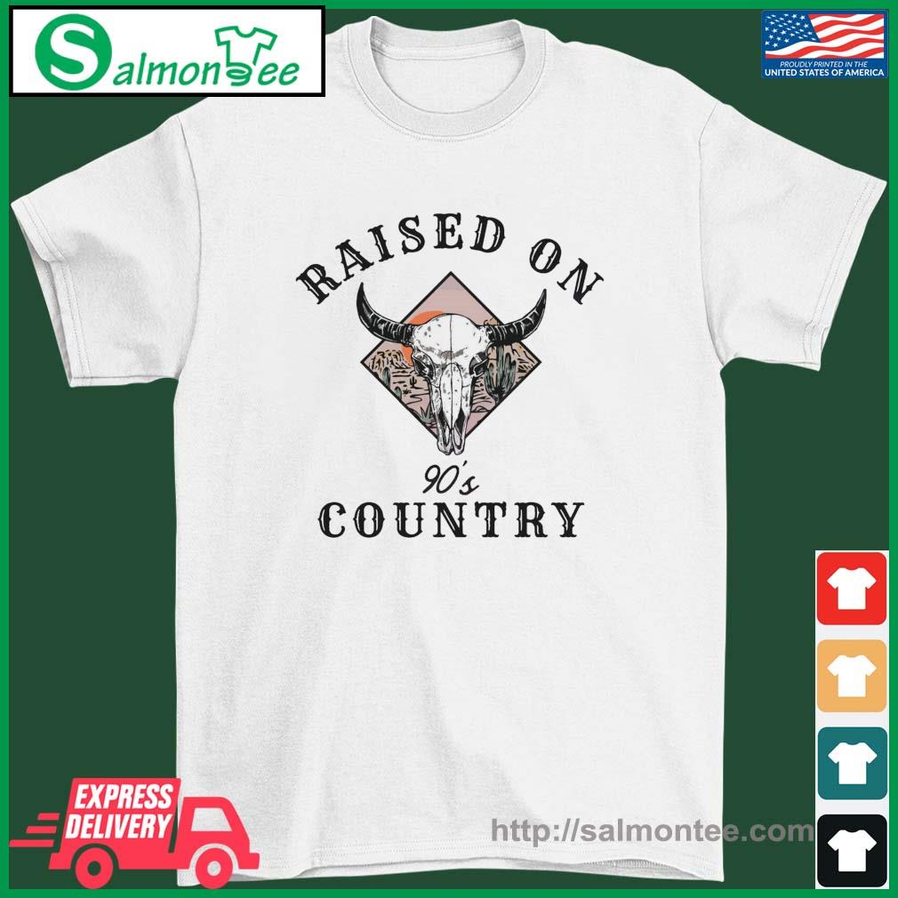 Raised on 90s Country Comfort Colors Retro Cowgirl Shirt