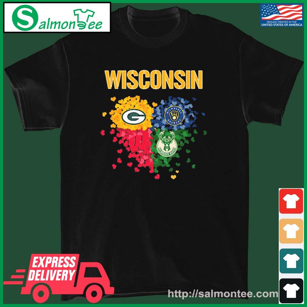 The Wisconsin Sports Team Heart Love Shirt
