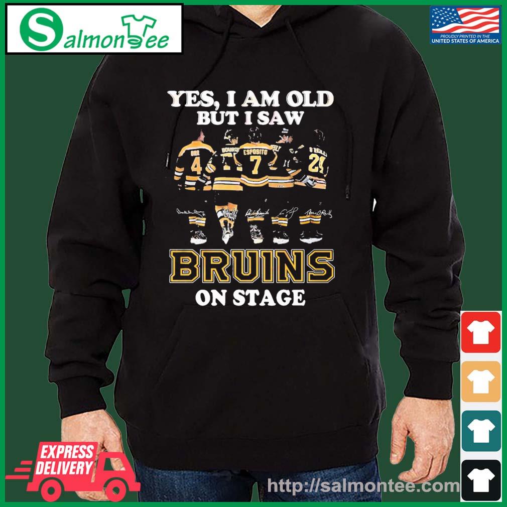 Yes, I Am Old But I Saw Bruins Team On Stage T-Shirt salmon black hoodie