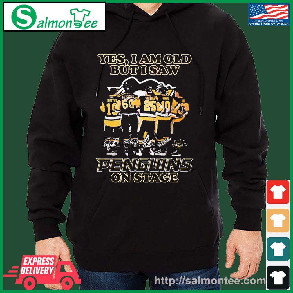 Yes, I Am Old But I Saw Penguins Team On Stage T-Shirt salmon black hoodie