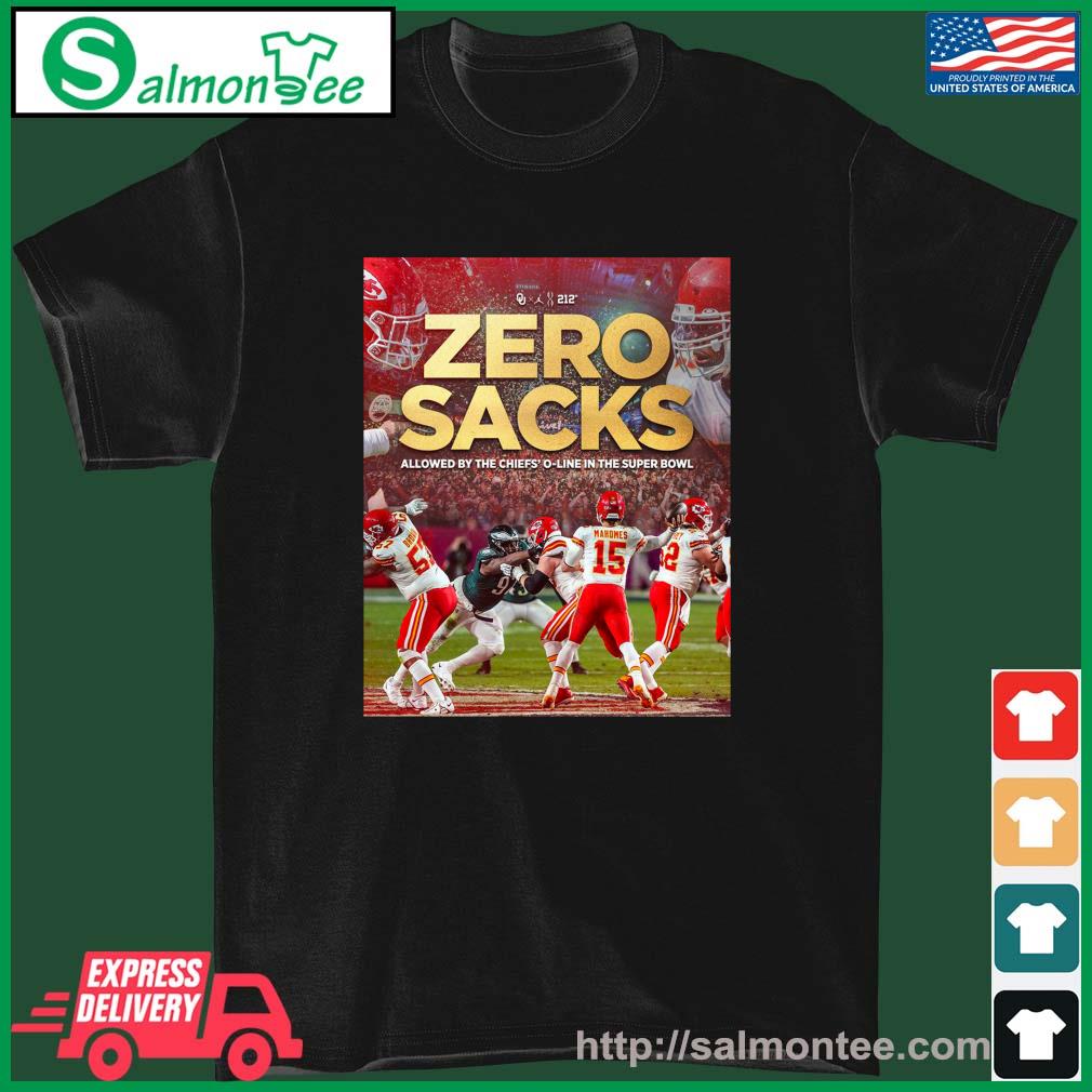Zero Sacks Allowed By The Chiefs O-line In The Super Bowl Poster Shirt