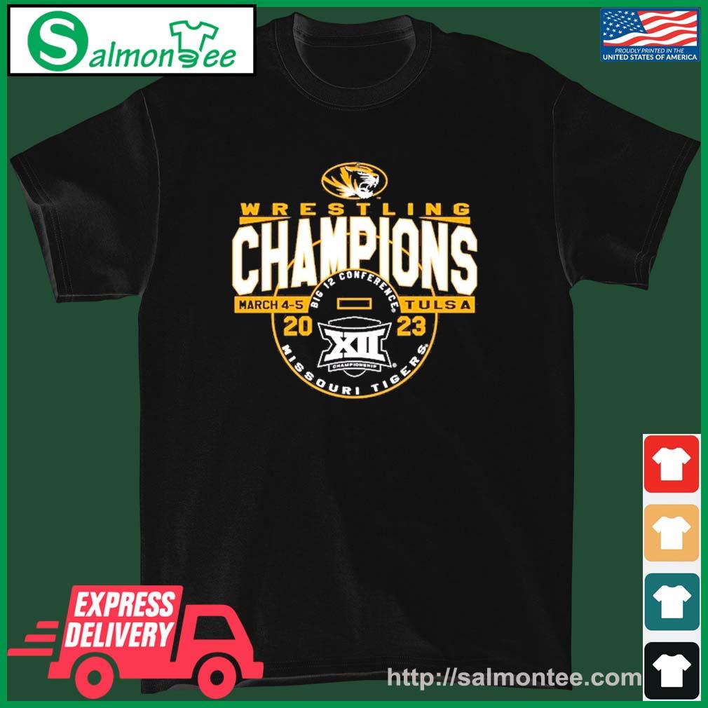 2023 Big 12 Champions Wrestling Conference Missouri Tigers Shirt