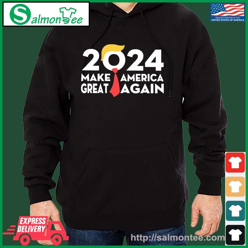 2024 Make America Great Again Shirt salmon black hoodie
