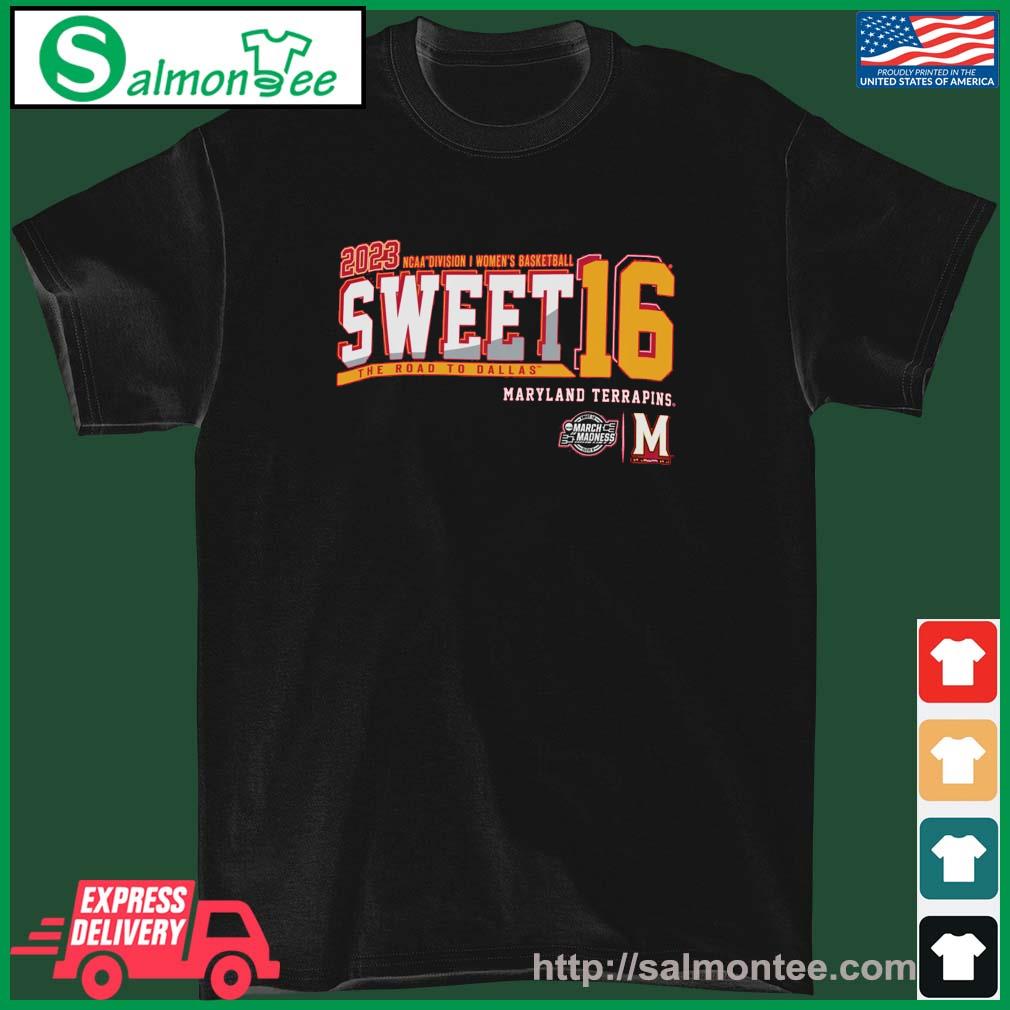 Awesome 2023 NCAA DI Women's Basketball Sweet 16 Maryland Terrapins The Road To Dallas Shirt
