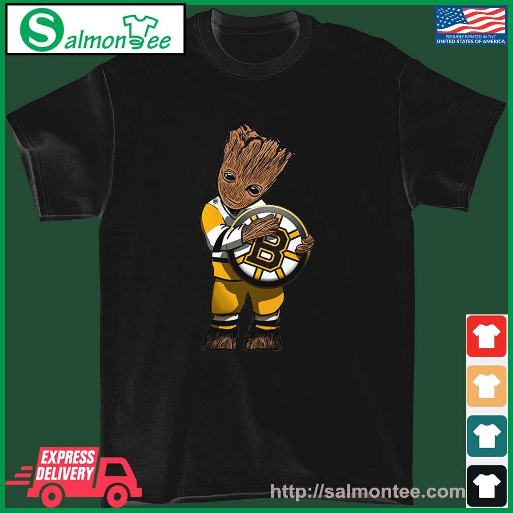 Baby Groot Hug Boston Bruins Shirt