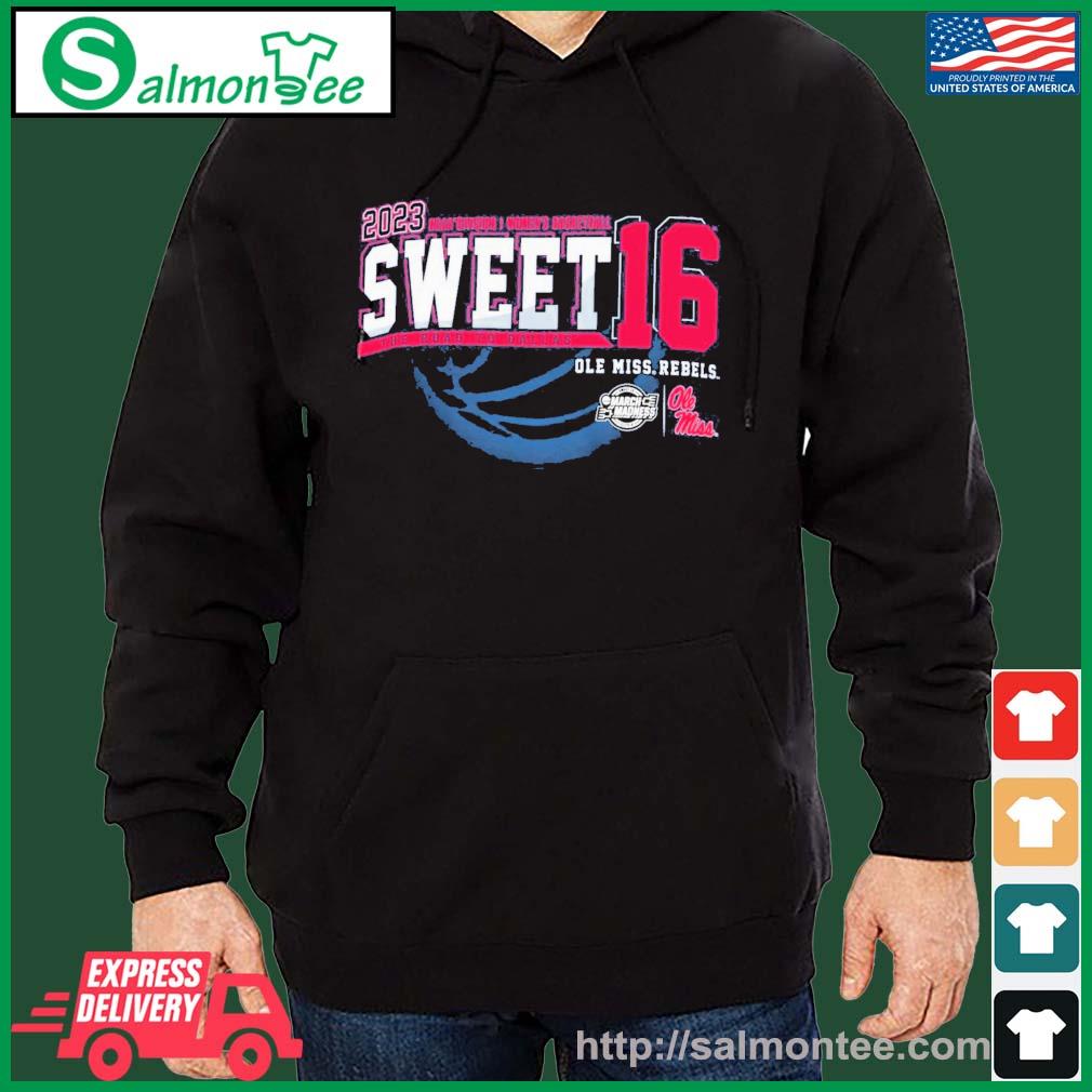 Best 2023 NCAA DI Women's Basketball Sweet 16 Ole Miss Rebels The Road To Dallas Shirt salmon black hoodie