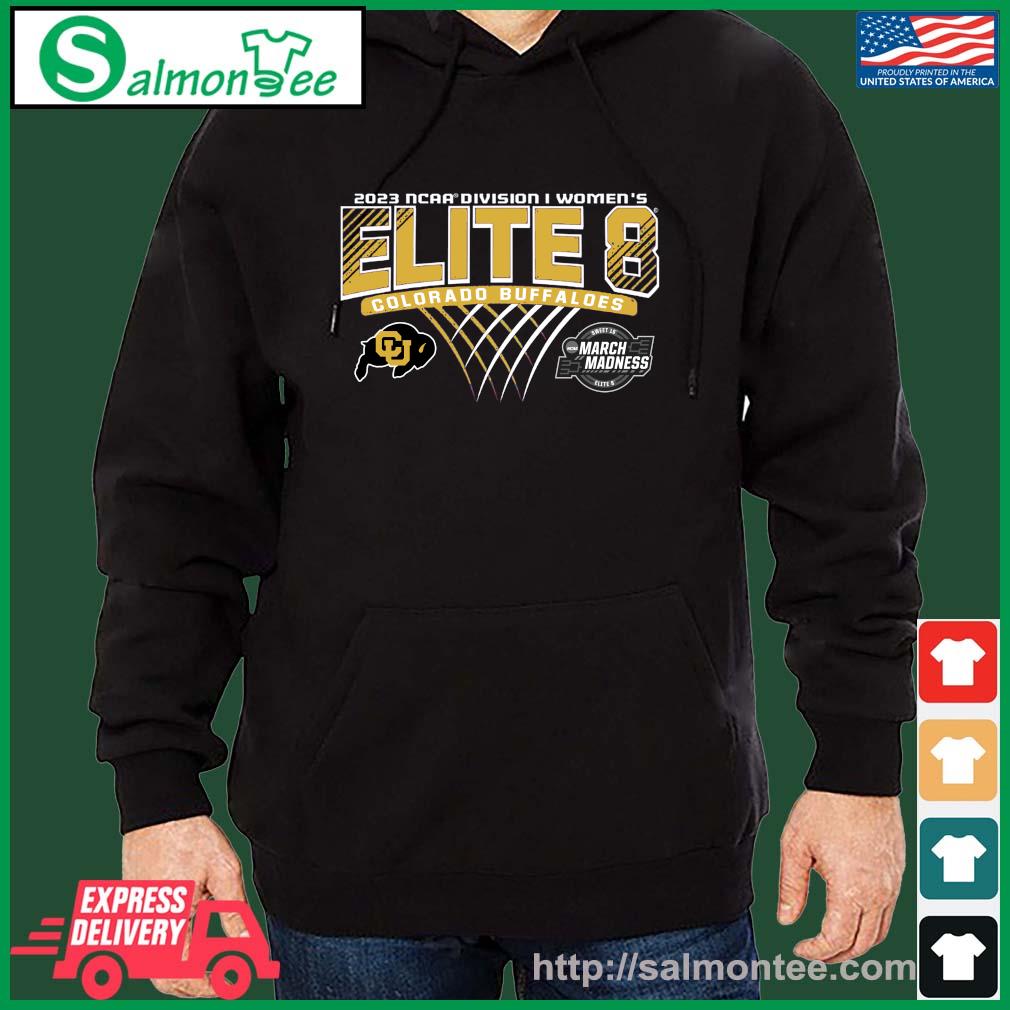 Best colorado Buffaloes 2023 NCAA Women’s Basketball Elite Eight Shirt salmon black hoodie