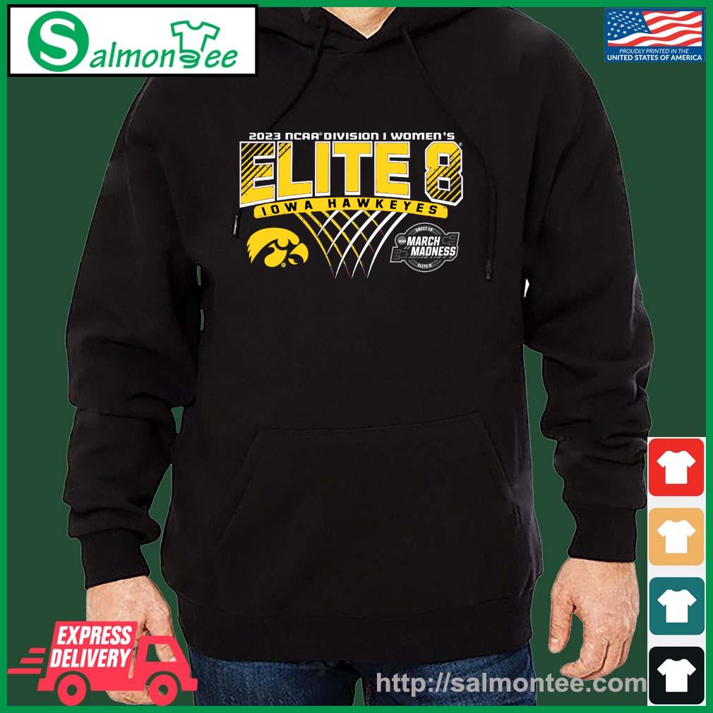 Best iowa Hawkeyes 2023 NCAA Women’s Basketball Elite Eight Shirt salmon black hoodie
