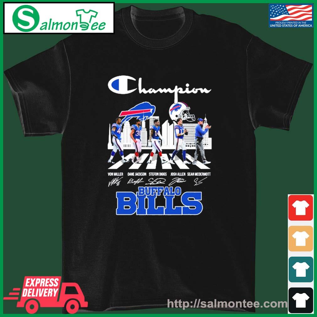 Champions Stefon Diggs Josh Allen Dane Jackson and Von Miller Buffalo Bills  signatures shirt, hoodie, sweater, long sleeve and tank top