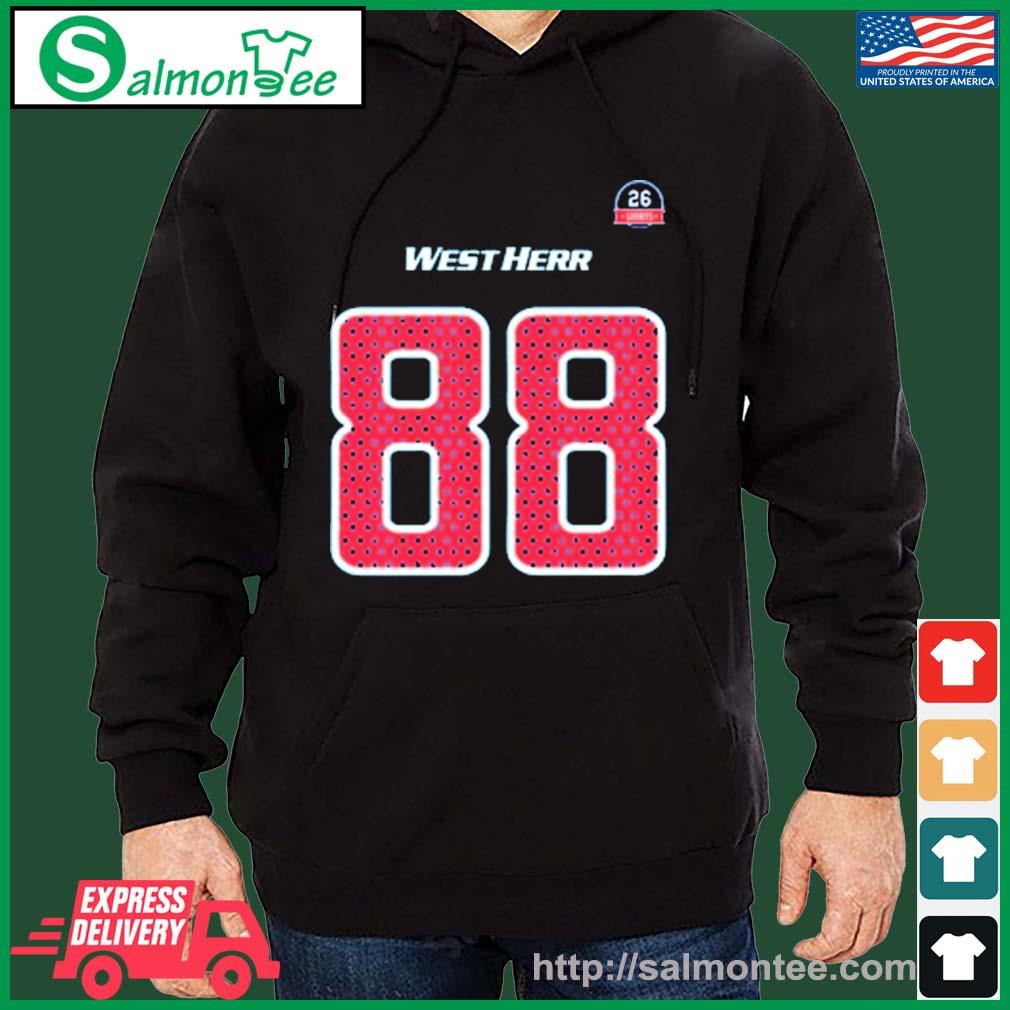 Dawson Knox 88 Team West Herr Shirt salmon black hoodie