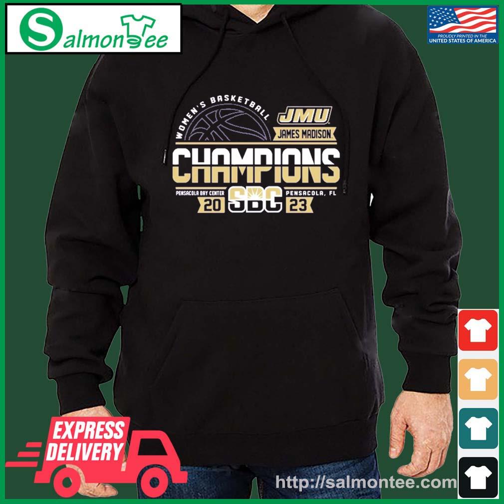 JMU 2023 Sun Belt Women's Basketball Conference Tournament Champions Shirt salmon black hoodie