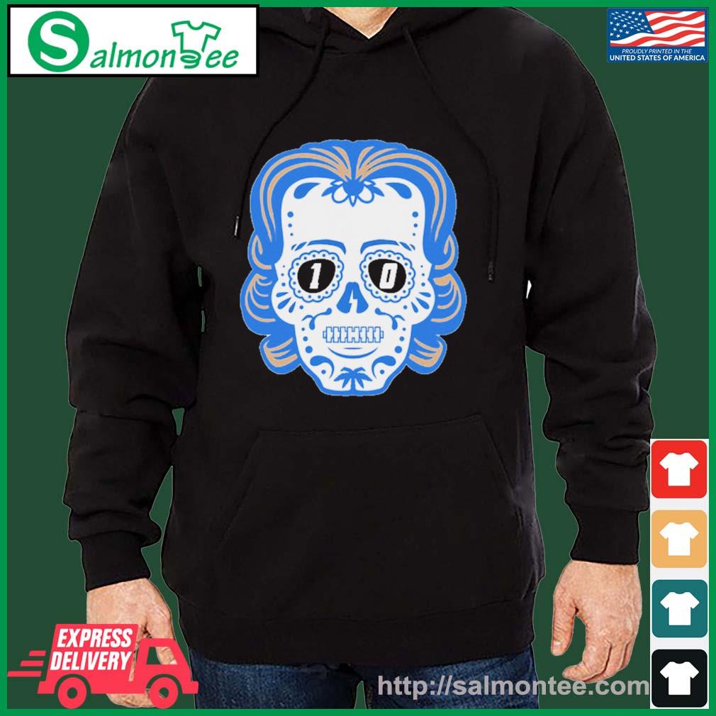 Justin Herbert Sugar Skull Shirt salmon black hoodie
