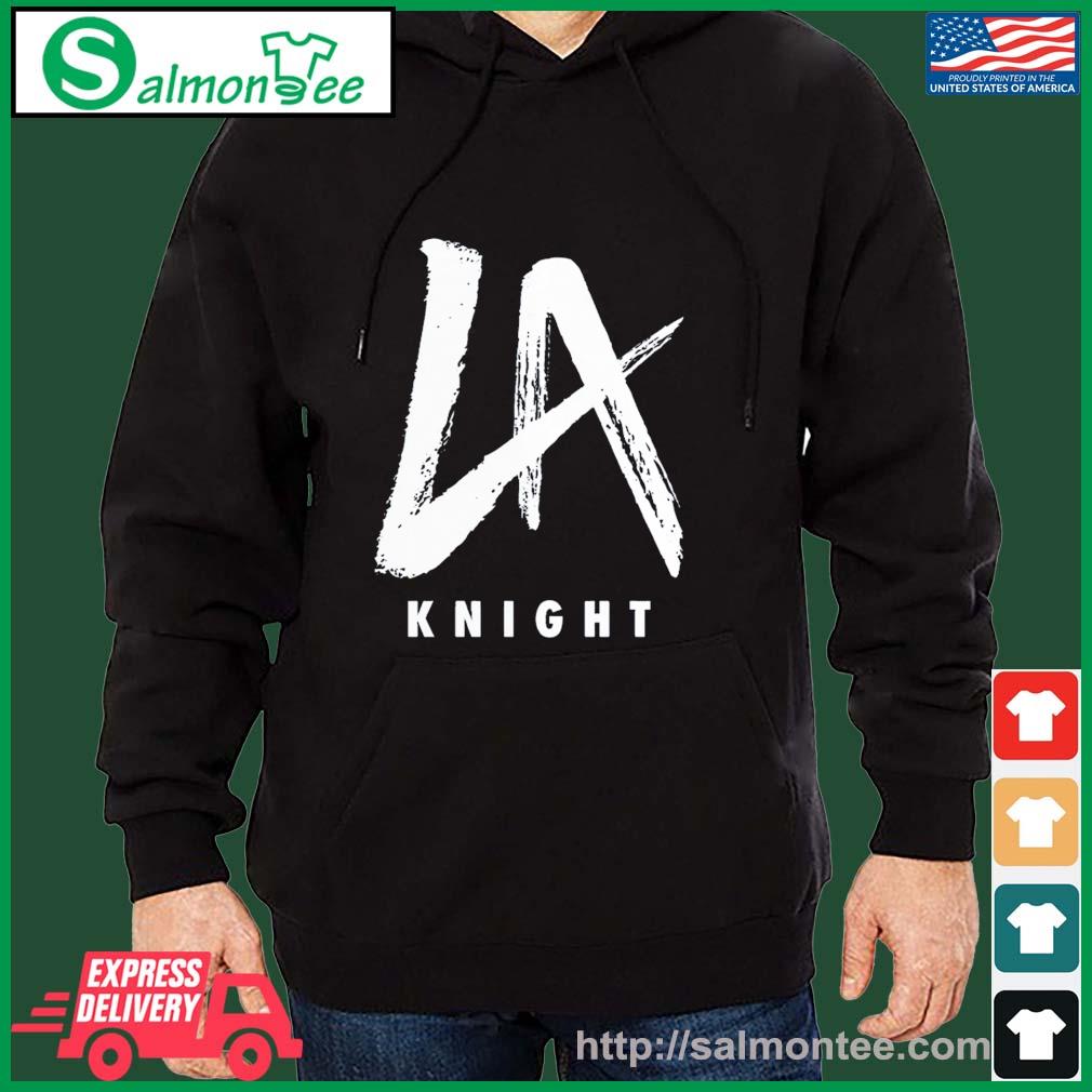 LA Knight Logo Shirt salmon black hoodie