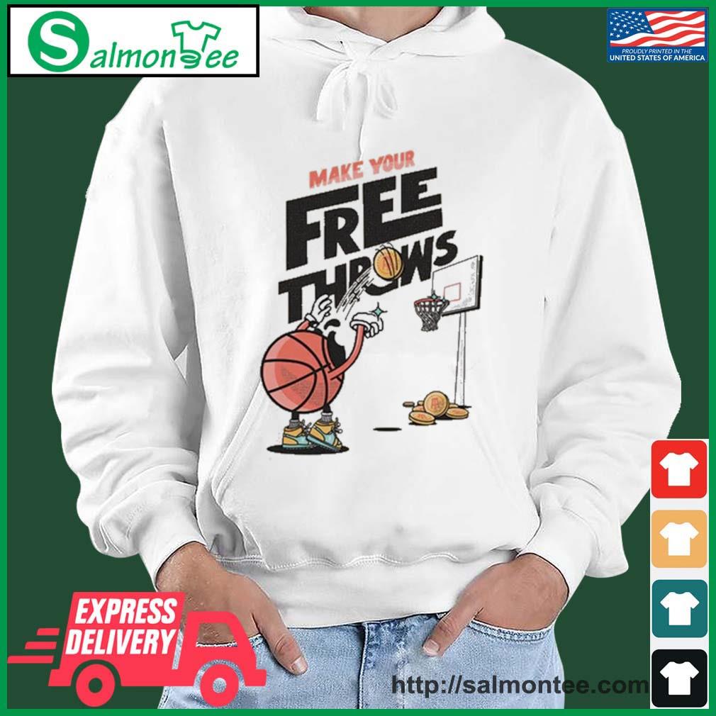 Make Your Free Throws Basketball Shirt salmon white hoodie