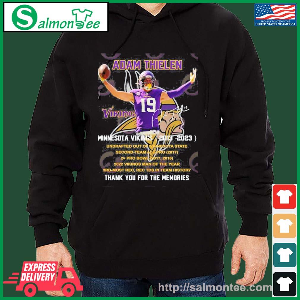 Thank You For The Memories Adam Thielen 19 Minnesota Vikings 2013 – 2023 T- Shirt, hoodie, sweater, long sleeve and tank top