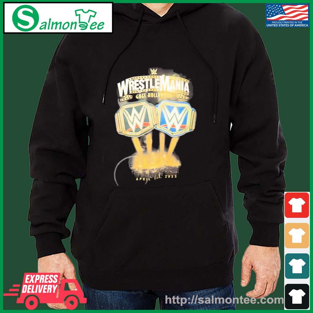 Mitchell & Ness Black WWE WrestleMania 39 Shirt salmon black hoodie