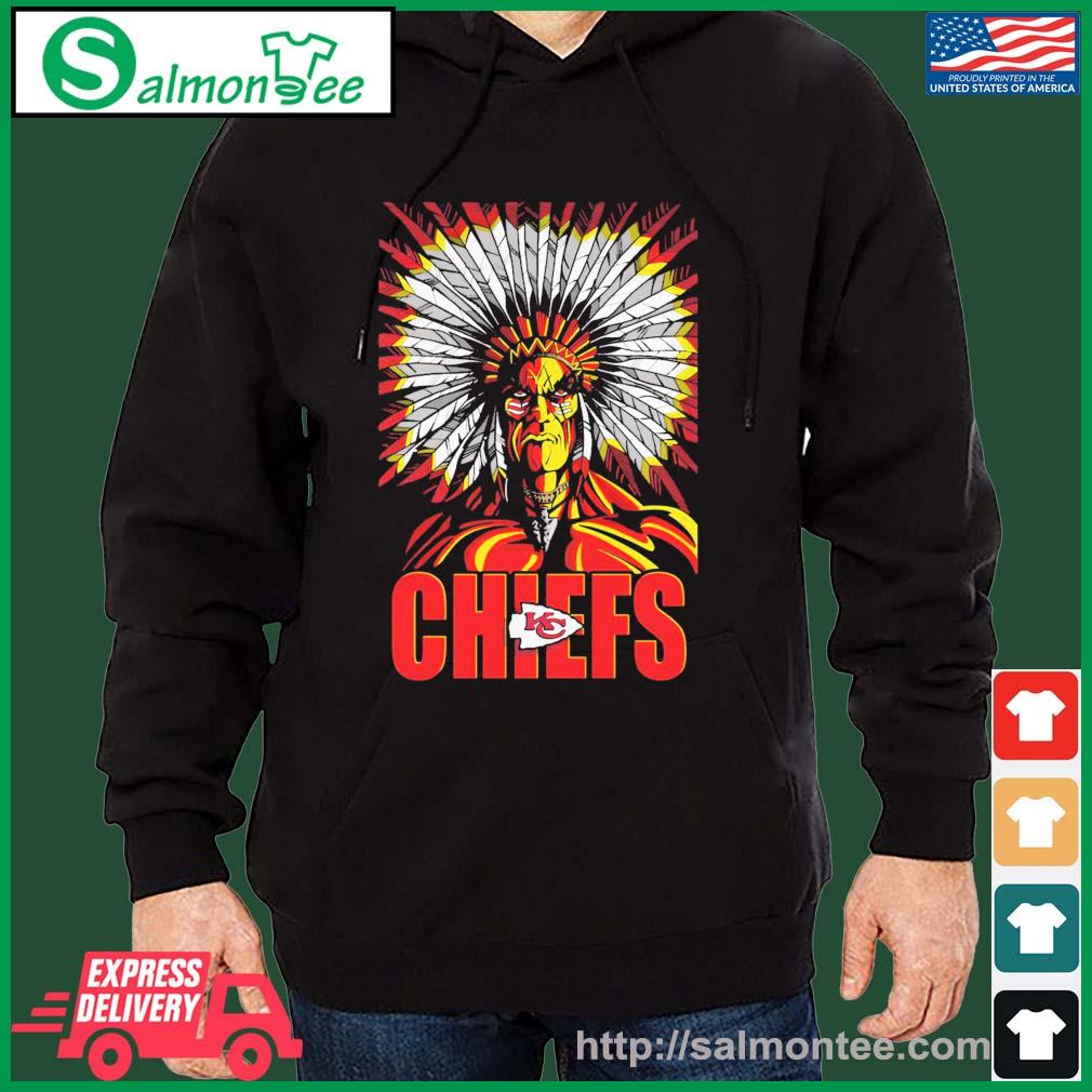 Nice chiefs Kansas City American Indian Shirt salmon black hoodie