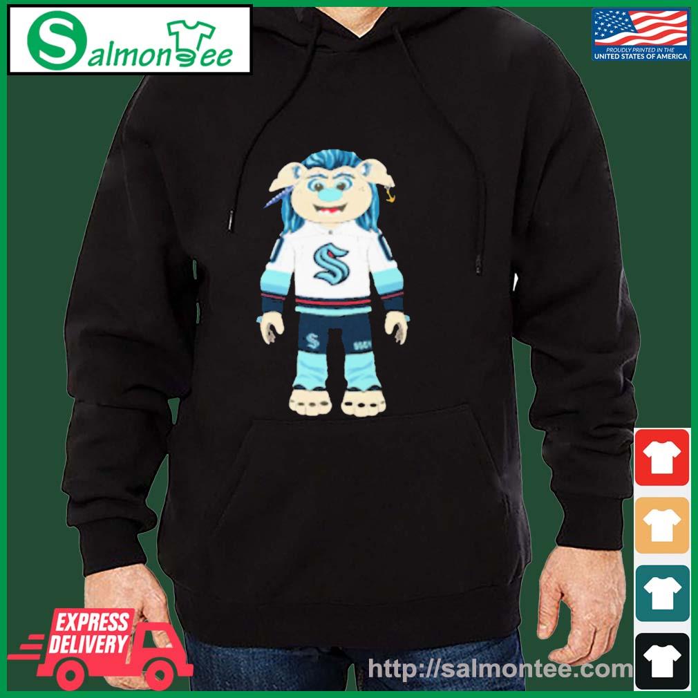 Nice seattle Kraken Fanatics Mascot Buoy Shirt salmon black hoodie