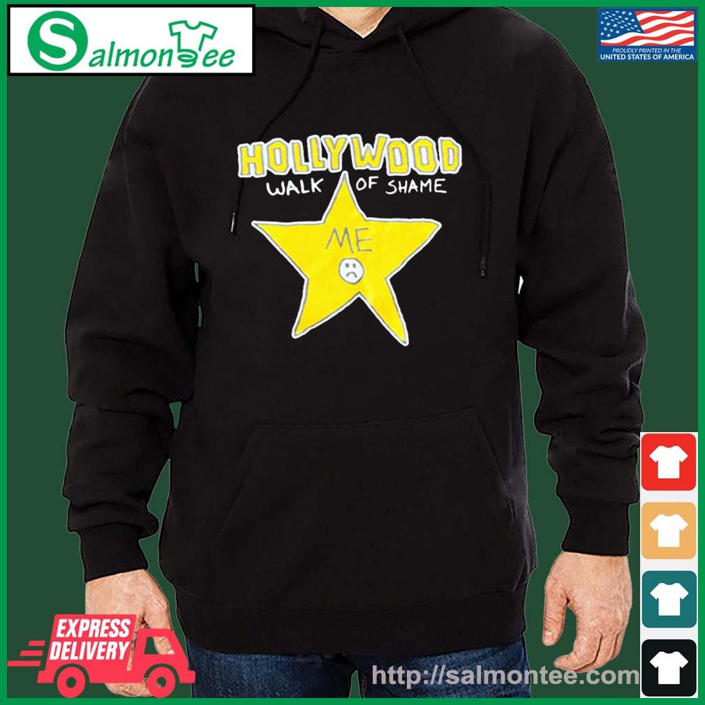 Official hollywood Walk Of Shame Star Shirt salmon black hoodie