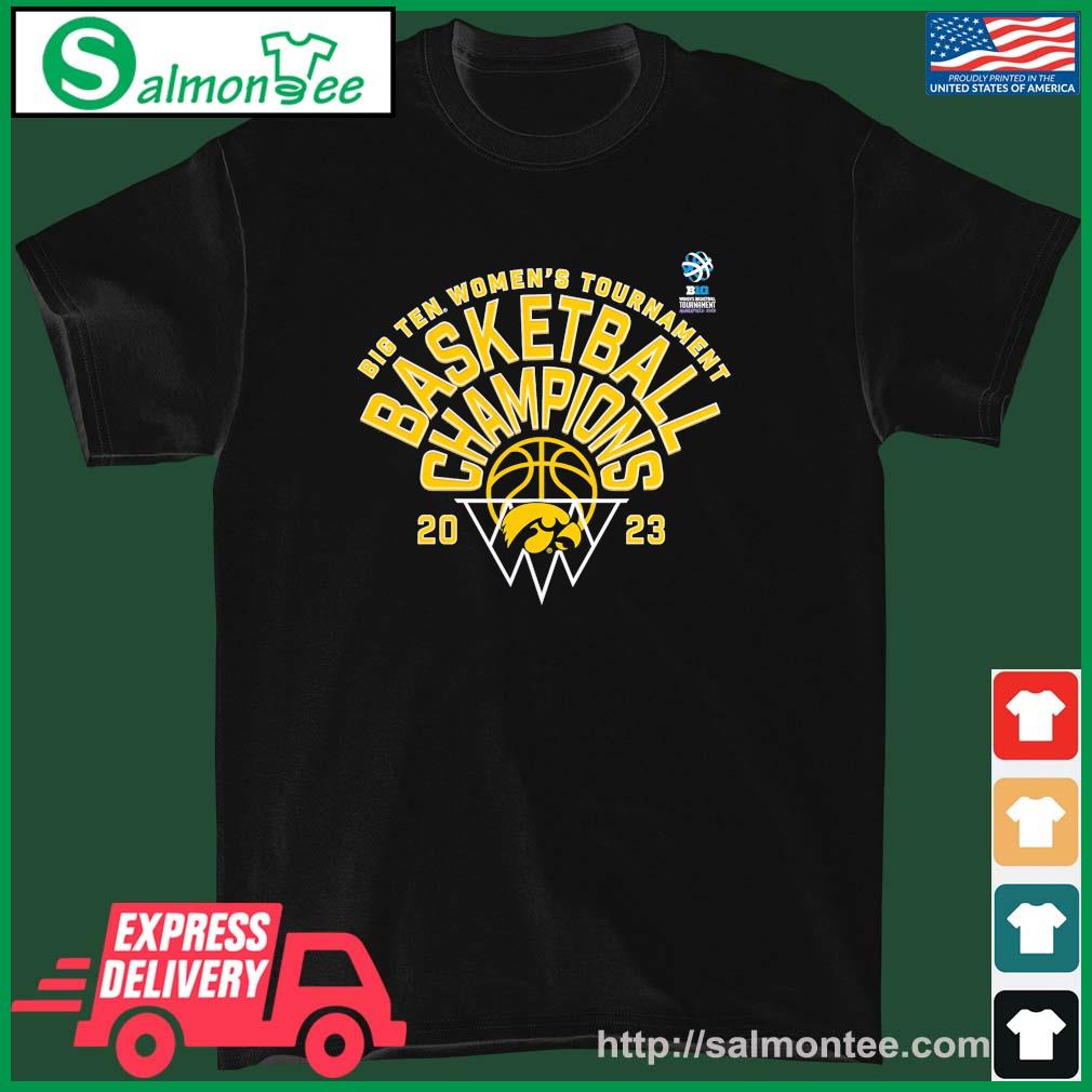 Official Iowa Hawkeyes 2023 Big Ten Women's Basketball Conference Tournament Champions T-Shirt