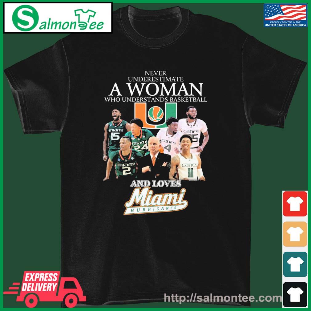 Never Underestimate A Woman Who Understands Basketball Teams And Loves Miami  Hurricanes Shirt - Shibtee Clothing