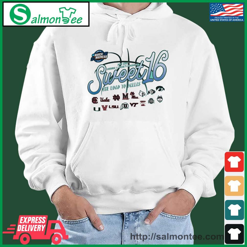 Original 2023 NCAA DI Women's Basketball Regionals The Road To Dallas Shirt salmon white hoodie