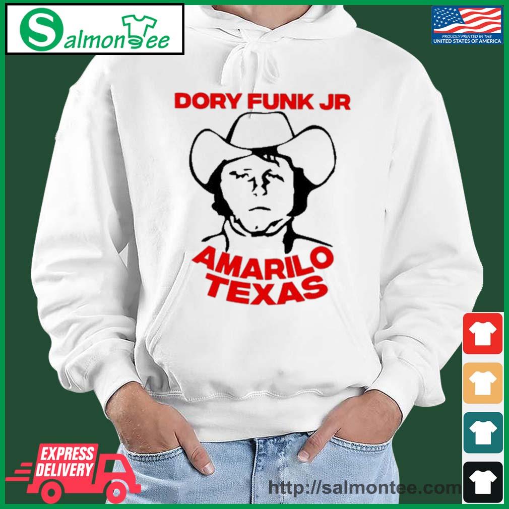 Original dory Funk Jr Amarillo Texas Shirt salmon white hoodie