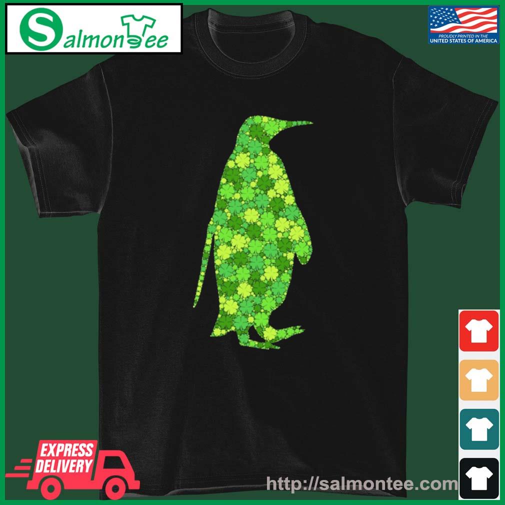 Penguin Irish Lucky Green Shamrock Shirt