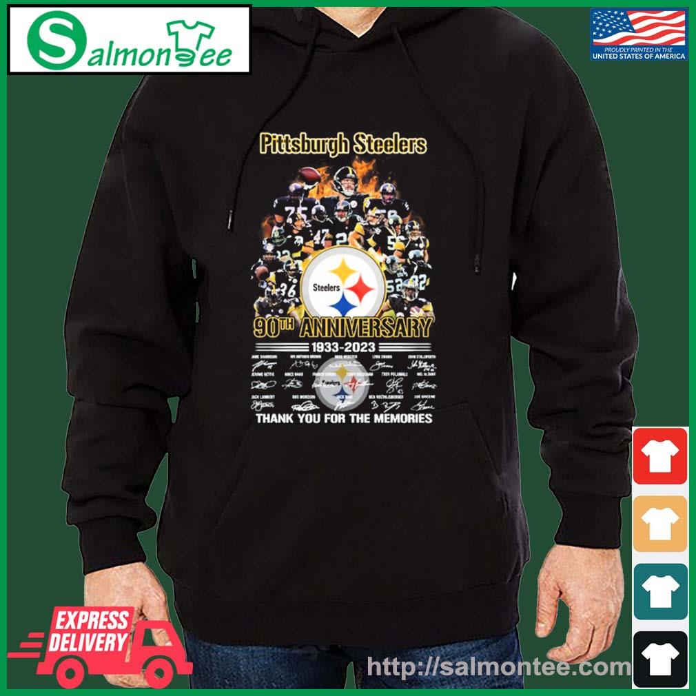 Pittsburgh Steelers 90th anniversary 1933 2023 thank you for the memories  signatures T-shirt, hoodie, sweater, long sleeve and tank top