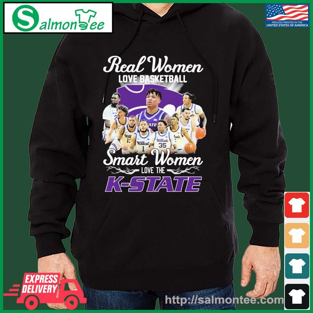 Premium real Women Love Basketball Teams Smart Women Love The K-state Shirt salmon black hoodie