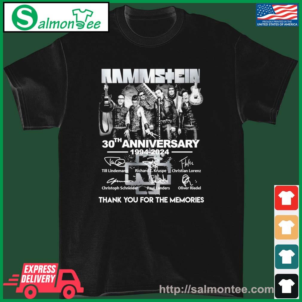 Rammstein 30th Anniversary 1994 2 2024 Thank You For The Memories Signature Shirt