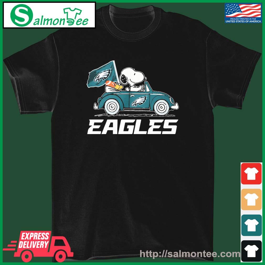 Snoopy and Woodstock Driving Beetle Eagles Shirt