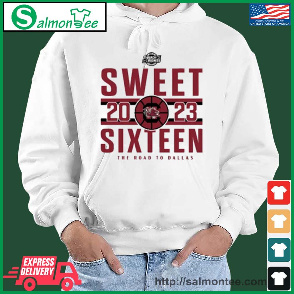 South Carolina Women's Division 2023 Sweet Sixteen The Road To Dallas Shirt salmon white hoodie