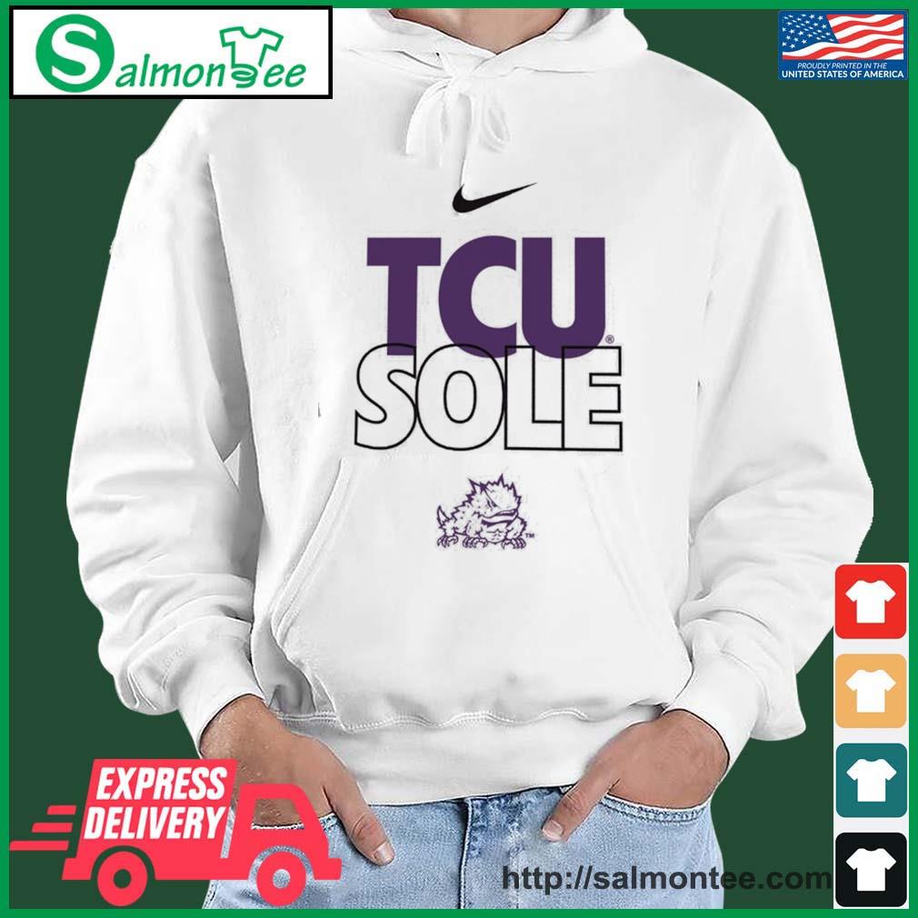 Texas Christian University Basketball Nike TCU Sole s salmon white hoodie