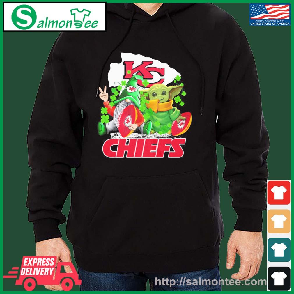 Kansas City Chiefs With Baby Yoda And Gnome Hug Rugby Chiefs Happy St  Patrick's Day 2021 Shirt, hoodie, sweater, long sleeve and tank top