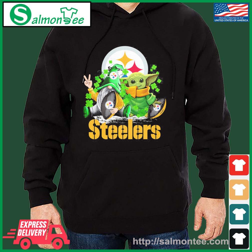 Gnomes and baby Yoda st patrick's day Pittsburgh steelers 2023