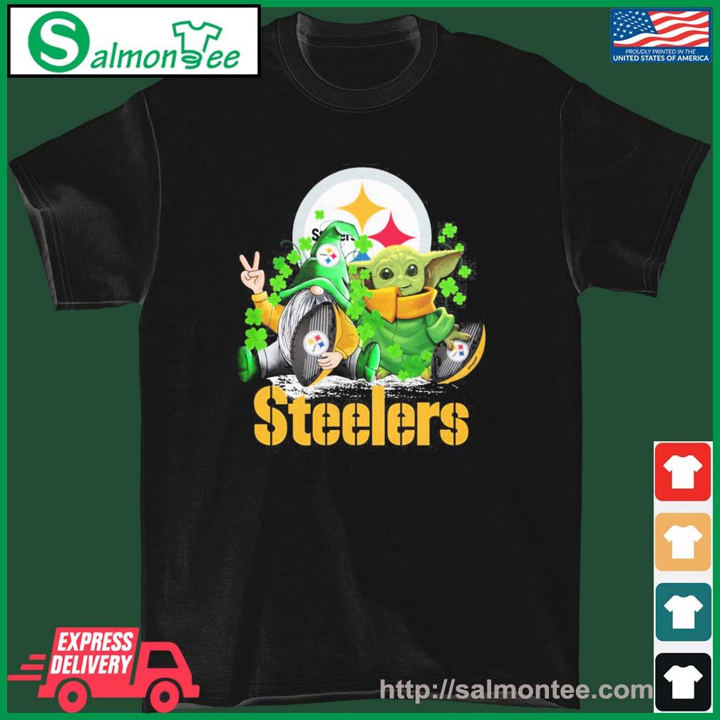 The St Patrick's Day Steelers Baby Yoda And Gnome Shirt, hoodie